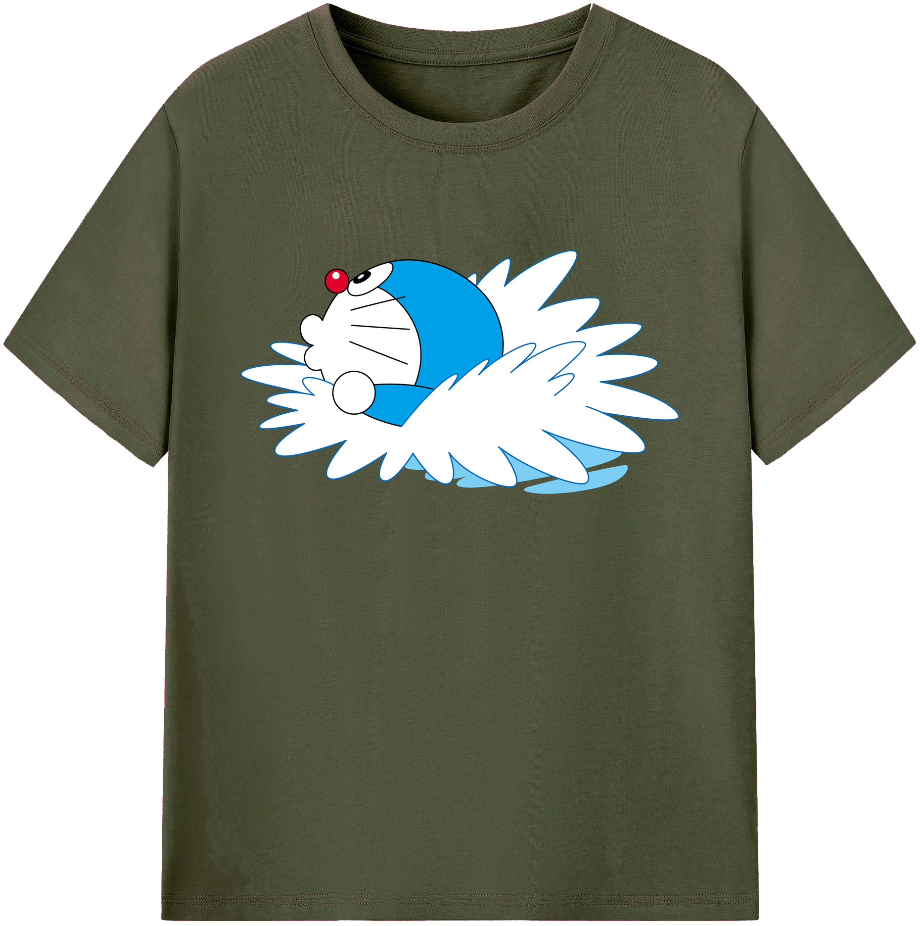 （画像用） ドラえもん Doraemon 綿100％ メンズ半袖Tシャツ｜肌触りやわらか＆通気性